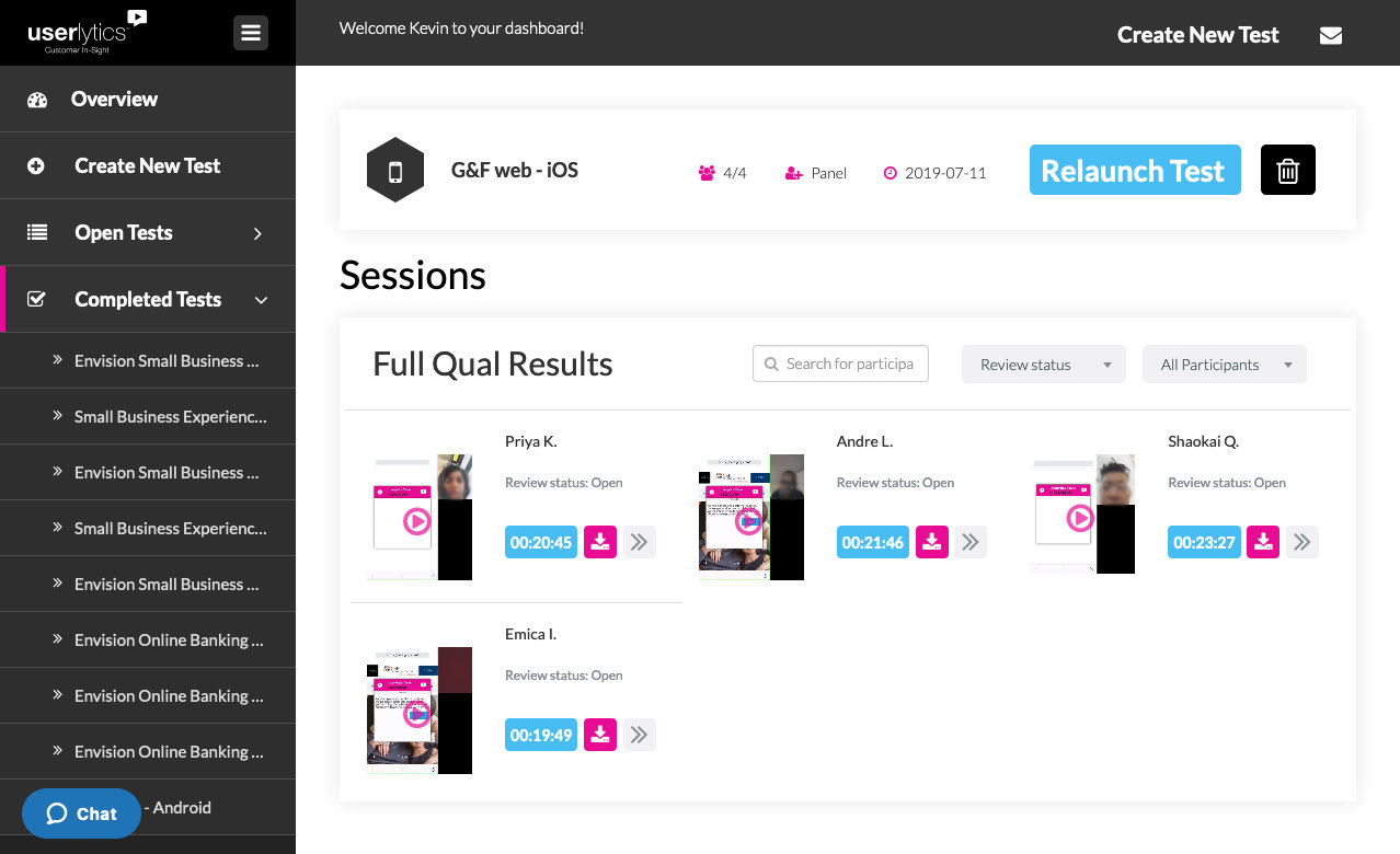 Usability test of the public site on mobile